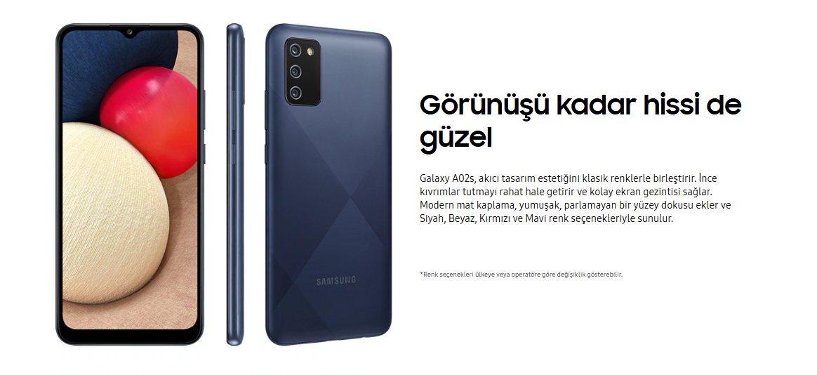 İkinci El Samsung Galaxy A02s Tasarım